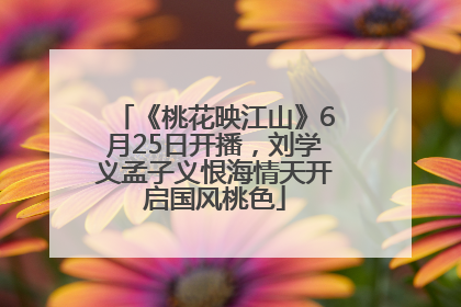 《桃花映江山》6月25日开播，刘学义孟子义恨海情天开启国风桃色