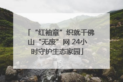 “红袖章”织就千佛山“无废”网 24小时守护生态家园