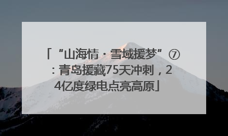 “山海情・雪域援梦”⑦：青岛援藏75天冲刺，24亿度绿电点亮高原