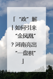 “政”解丨如何引来“金凤凰”？河南亮出“一盘棋”
