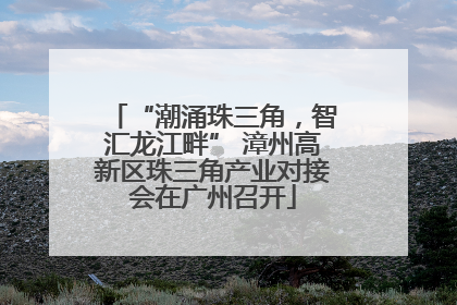 “潮涌珠三角，智汇龙江畔” 漳州高新区珠三角产业对接会在广州召开