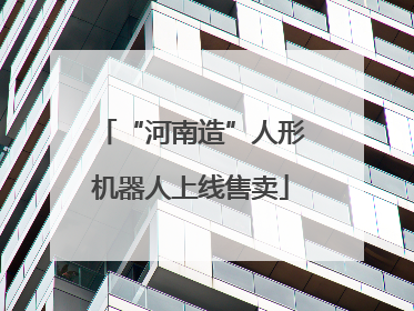 “河南造”人形机器人上线售卖