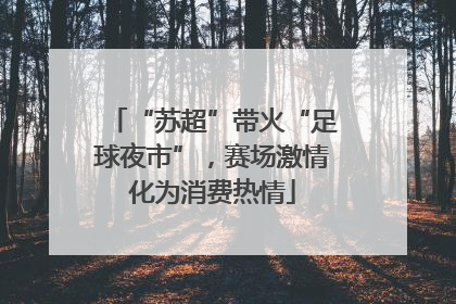 “苏超”带火“足球夜市”，赛场激情化为消费热情