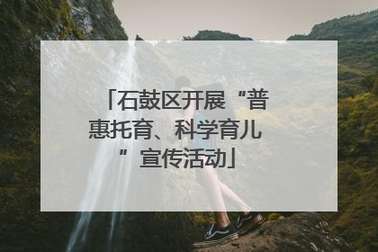 石鼓区开展“普惠托育、科学育儿”宣传活动