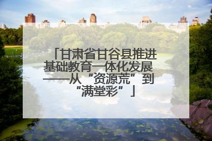 甘肃省甘谷县推进基础教育一体化发展——从“资源荒”到“满堂彩”