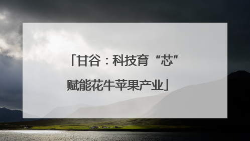 甘谷：科技育“芯”赋能花牛苹果产业