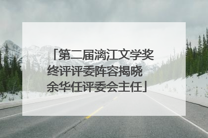 第二届漓江文学奖终评评委阵容揭晓 余华任评委会主任