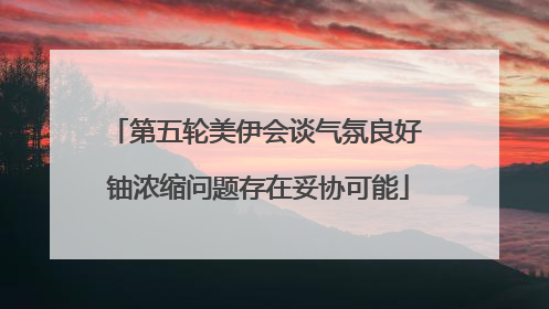 第五轮美伊会谈气氛良好 铀浓缩问题存在妥协可能