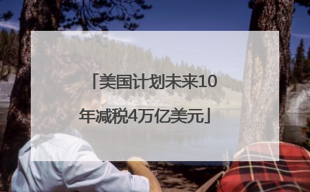 美国计划未来10年减税4万亿美元