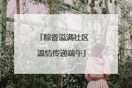 粽香溢满社区 温情传递端午