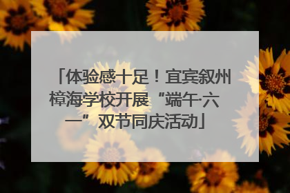 体验感十足！宜宾叙州樟海学校开展“端午·六一”双节同庆活动