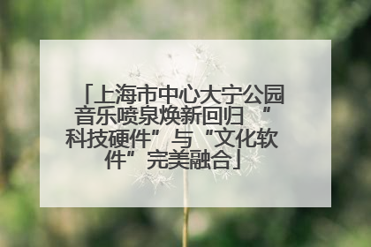 上海市中心大宁公园音乐喷泉焕新回归 “科技硬件”与“文化软件”完美融合