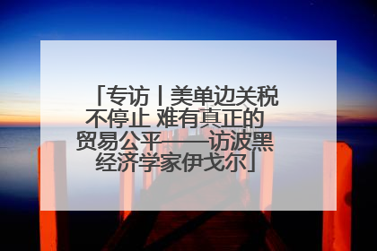 专访丨美单边关税不停止 难有真正的贸易公平——访波黑经济学家伊戈尔