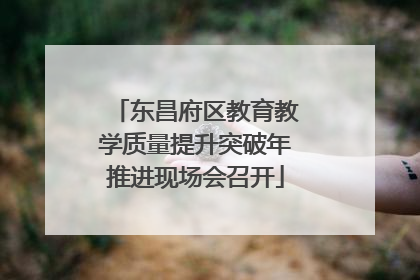 东昌府区教育教学质量提升突破年推进现场会召开
