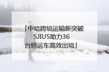 中哈跨境运输新突破 SJIUS助力36台轿运车高效出境