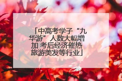 中高考学子“九华游”人数大幅增加 考后经济催热旅游美发等行业