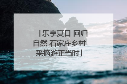 乐享夏日 回归自然 石家庄乡村采摘游正当时