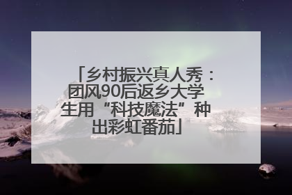 乡村振兴真人秀：团风90后返乡大学生用“科技魔法”种出彩虹番茄