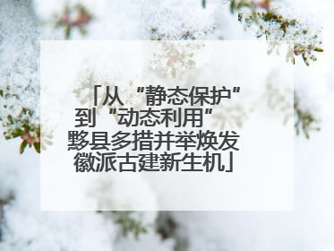 从“静态保护”到“动态利用” 黟县多措并举焕发徽派古建新生机