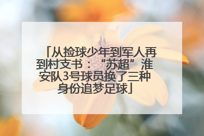 从捡球少年到军人再到村支书：“苏超”淮安队3号球员换了三种身份追梦足球