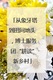 从象牙塔到田间地头，博士服务团“耕读”新乡村