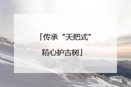 传承“天把式” 精心护古树