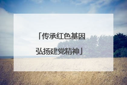传承红色基因 弘扬建党精神