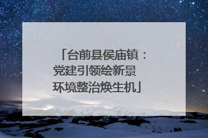 台前县侯庙镇：党建引领绘新景 环境整治焕生机
