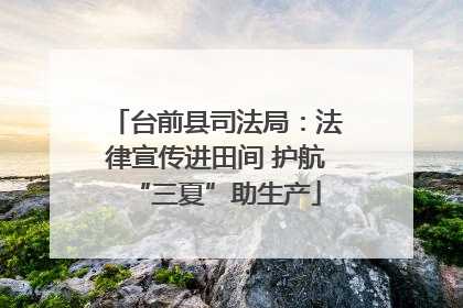 台前县司法局：法律宣传进田间 护航“三夏”助生产