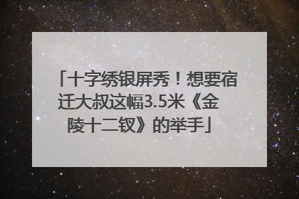 十字绣银屏秀！想要宿迁大叔这幅3.5米《金陵十二钗》的举手