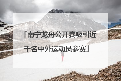 南宁龙舟公开赛吸引近千名中外运动员参赛