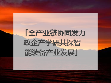 全产业链协同发力 政企产学研共探智能装备产业发展