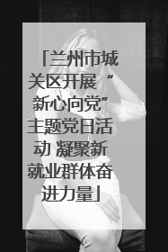 兰州市城关区开展“新心向党”主题党日活动 凝聚新就业群体奋进力量