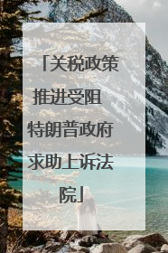 关税政策推进受阻 特朗普政府求助上诉法院