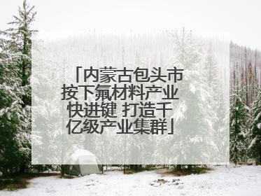 内蒙古包头市按下氟材料产业快进键 打造千亿级产业集群