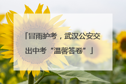冒雨护考，武汉公安交出中考“温馨答卷”