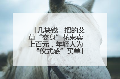 几块钱一把的艾草“变身”花束卖上百元，年轻人为“仪式感”买单
