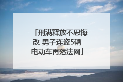 刑满释放不思悔改 男子连盗5辆电动车再落法网