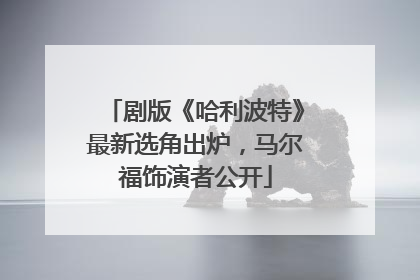 剧版《哈利波特》最新选角出炉，马尔福饰演者公开