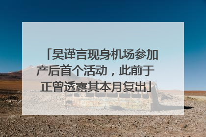 吴谨言现身机场参加产后首个活动，此前于正曾透露其本月复出