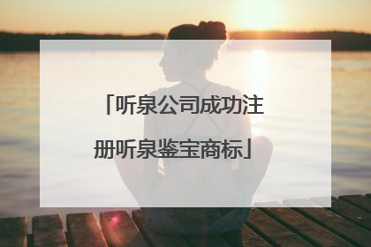 听泉公司成功注册听泉鉴宝商标