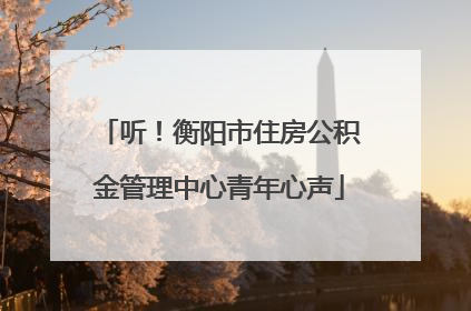 听！衡阳市住房公积金管理中心青年心声