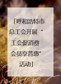 呼和浩特市总工会开展“工会促消费 会员享普惠”活动