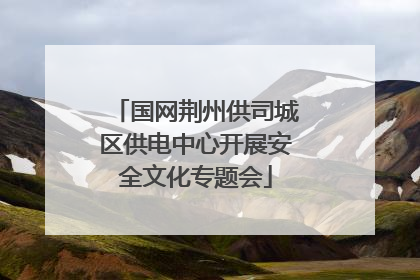 国网荆州供司城区供电中心开展安全文化专题会
