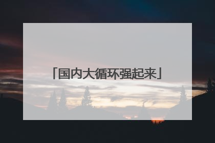 国内大循环强起来