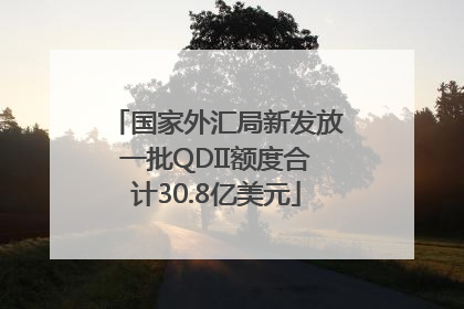 国家外汇局新发放一批QDII额度合计30.8亿美元