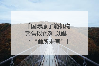 国际原子能机构警告以色列 以媒：“前所未有”