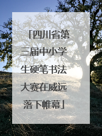 四川省第三届中小学生硬笔书法大赛在威远落下帷幕