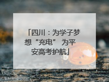 四川：为学子梦想“充电” 为平安高考护航