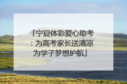 宁夏体彩爱心助考：为高考家长送清凉 为学子梦想护航